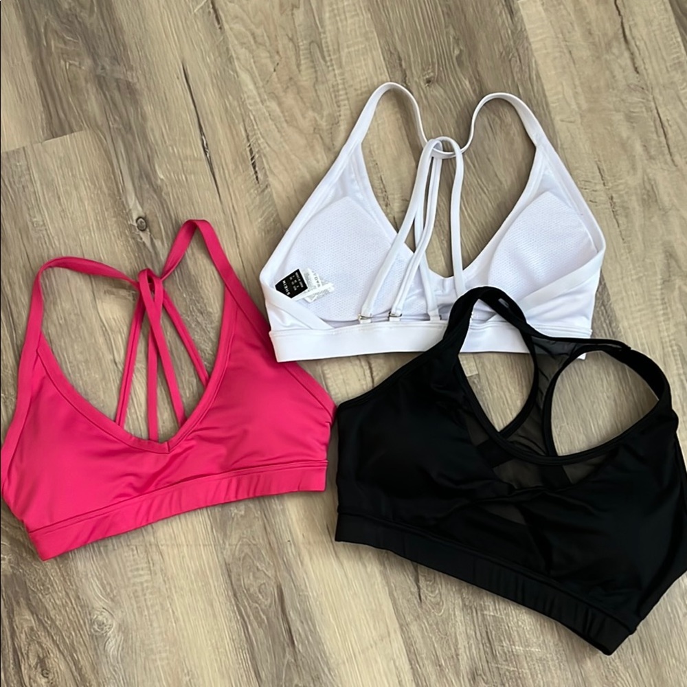 SHEIN Black and White Sports Bras Intimates & Sleepwear